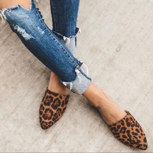 Shoes - ✨RESTOCKED✨Leopard Print Pointy Toe Mules Shoes - ✨RESTOCKED✨Leopard Print Pointy Toe Mules